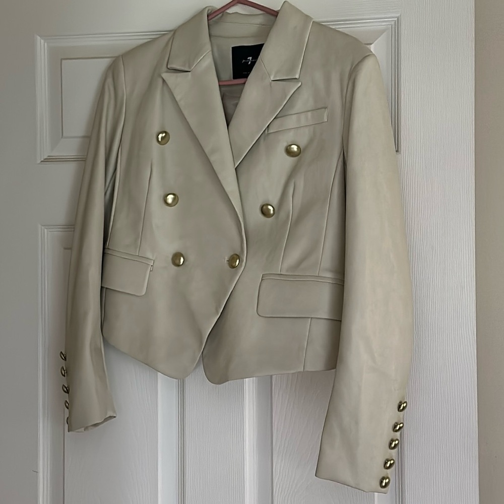 7 For All Mankind faux leather jacket.